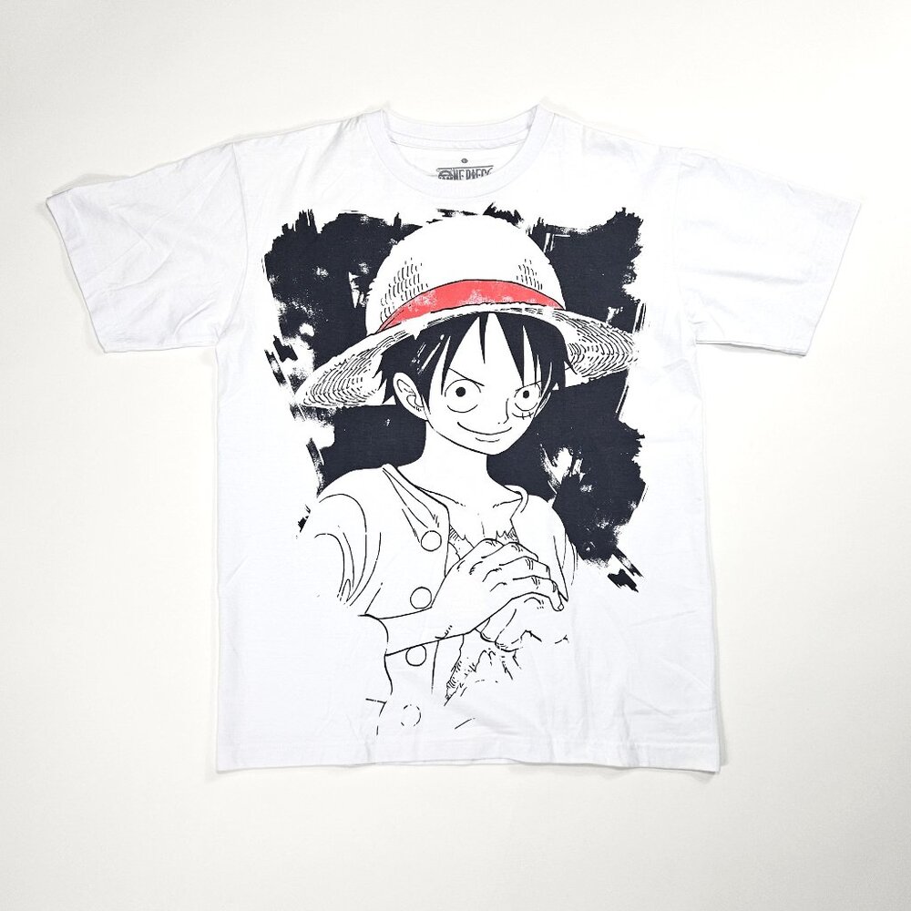 One Piece Luffy Graphic T-Shirt - White - Size Large